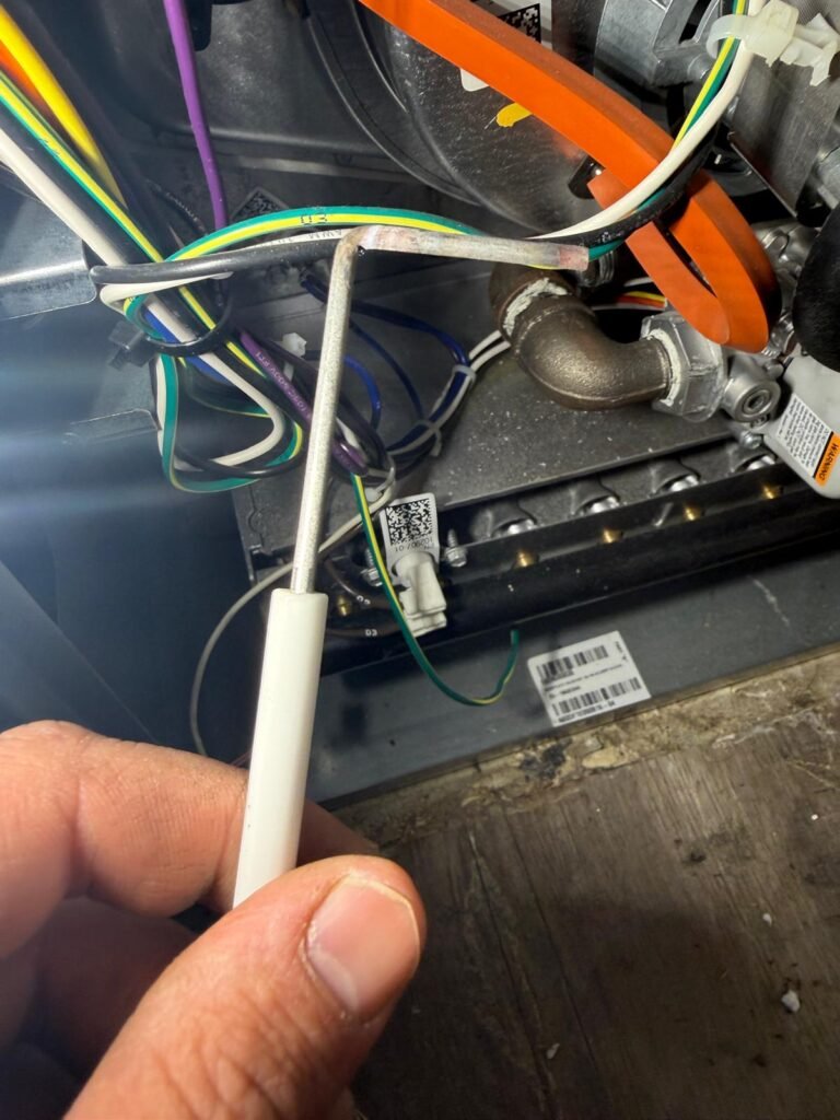 Before furnace flame sensor cleaning Ann Arbor
